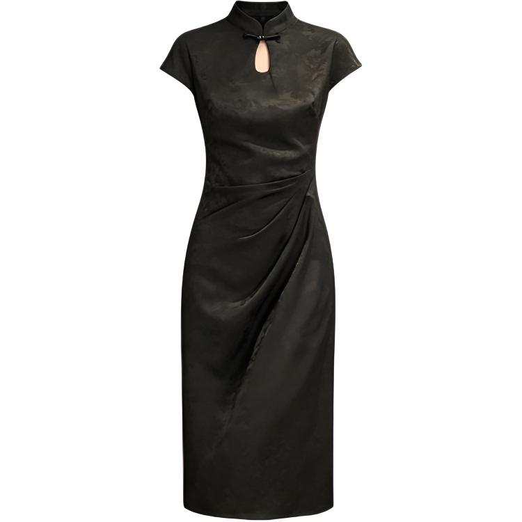 Sugarfunk Cheongsams Women's Cheongsam Collar Moderate Bodycon Skirt