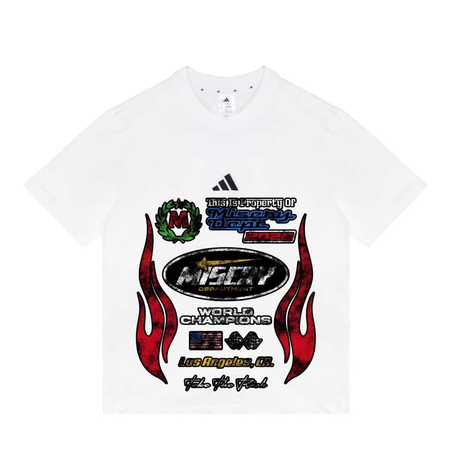 Adidas Adidas T Shirts Unisex White Crew Neck Moderate Straight Fit