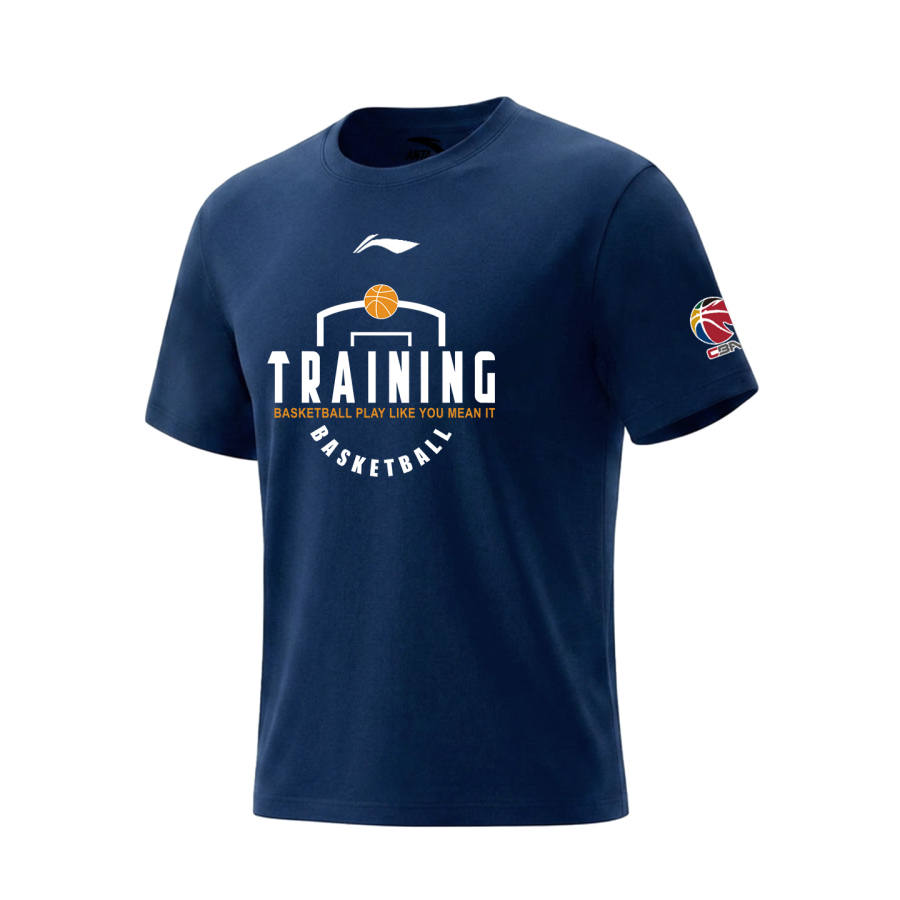 Li-Ning Li Ning Short Sleeved T Shirts Unisex Guangdong Blue