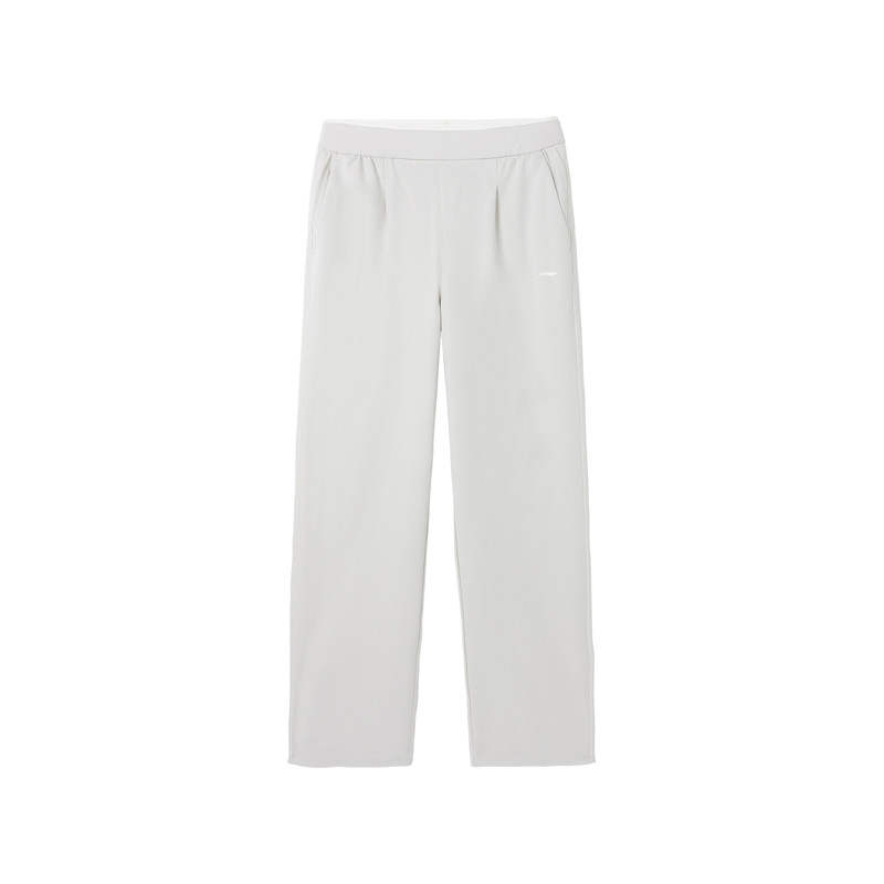 Li-Ning Li Ning Casual Pants Women's White Birch Gray Thin Straight Fit Pants