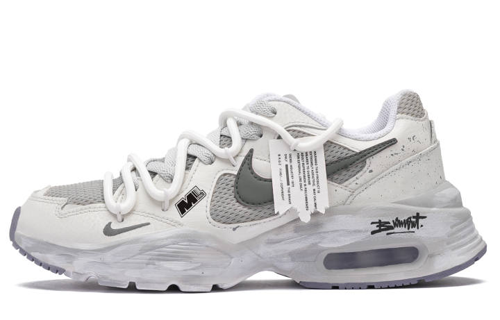 Nike Nike Air Max Fusion Running Shoes Women's Low Top Gray White