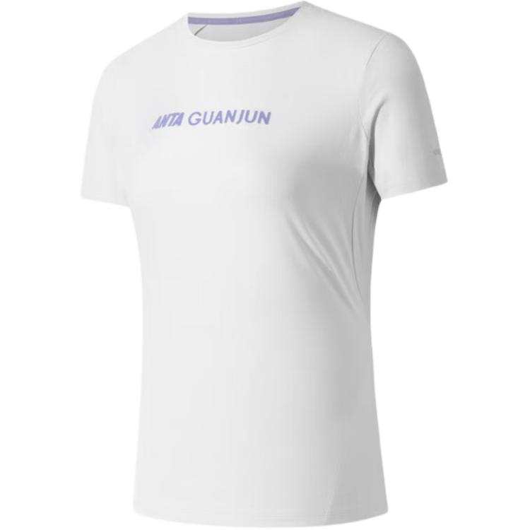 ANTA T Shirts Women's Coix Seeds White Crew Neck Moderate Straight Fit