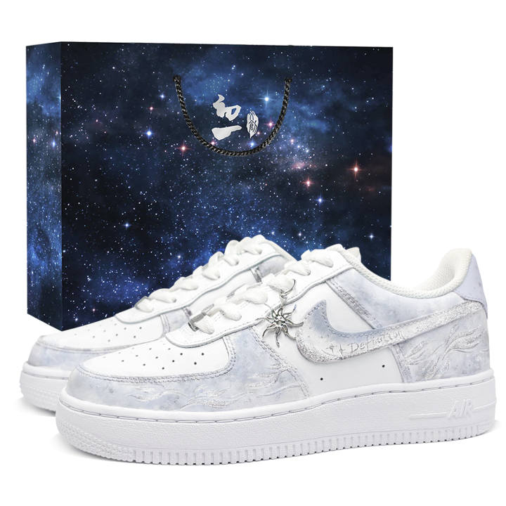 Nike Nike Air Force 1 Skateboard Shoes Unisex Low Top White/Purple/Silver