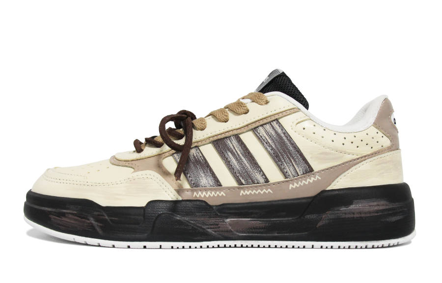 Adidas Adidas Lite Baller 1.5 Skateboard Shoes Unisex Low Top Beige Brown Black