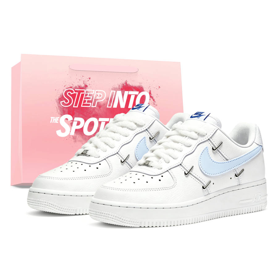 Nike Nike Air Force 1 Skateboard Shoes Women's Low Top White/Blue