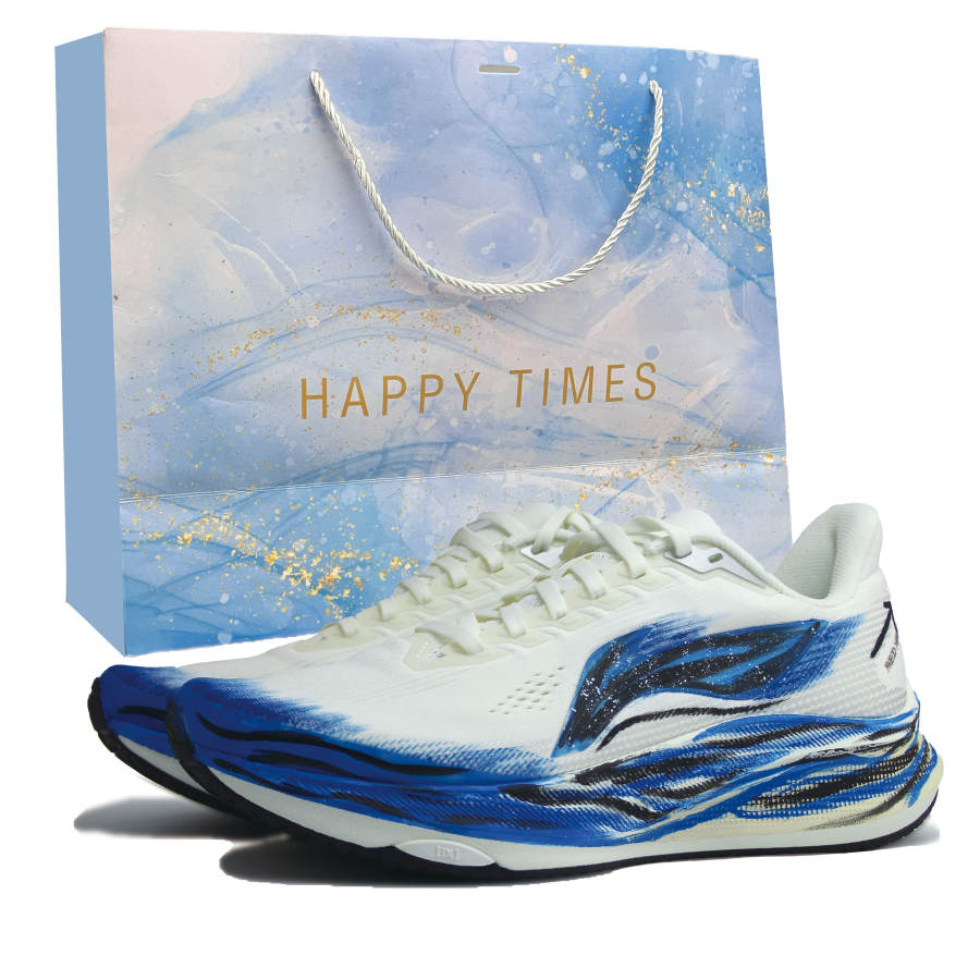 Li-Ning Li Ning Red Hare 9 Running Shoes Men's Low Top White Blue Black