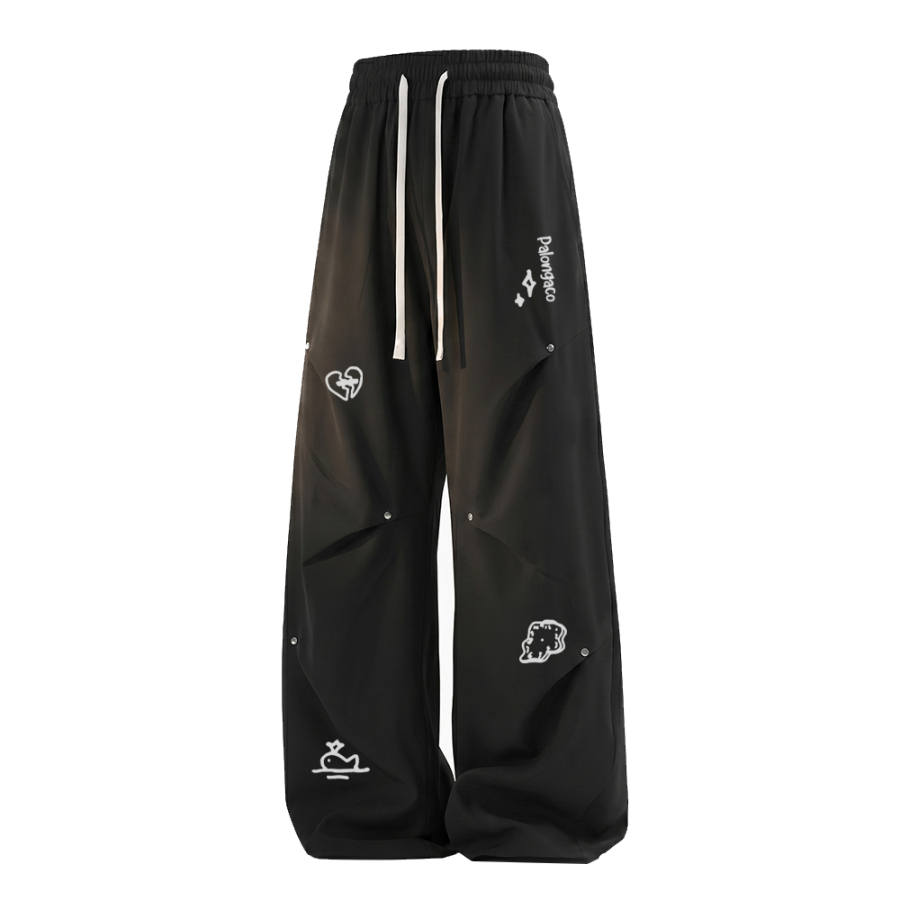 PAL ONGACO Casual Pants Unisex Thin Straight Fit Pants