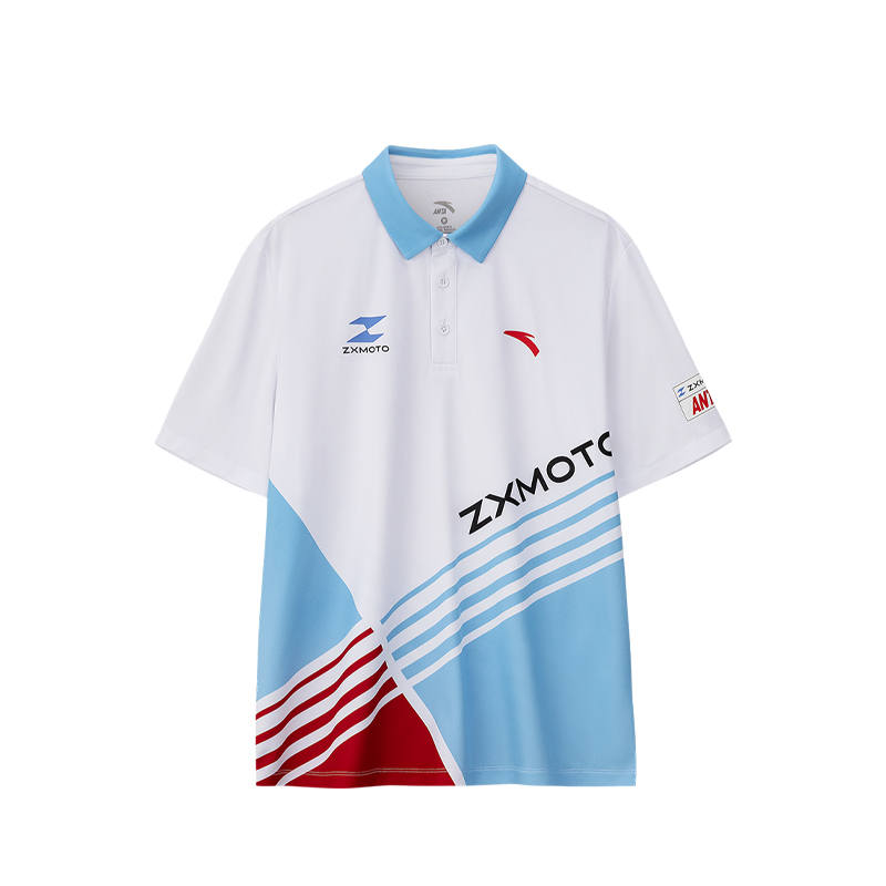 ANTA Polo Shirts Men's Dream Blue 1 Polo Collar Moderate Straight Fit