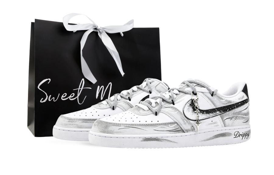 Nike Nike Court Vision 1 Skateboard Shoes Unisex Low Top Black/White/Gray