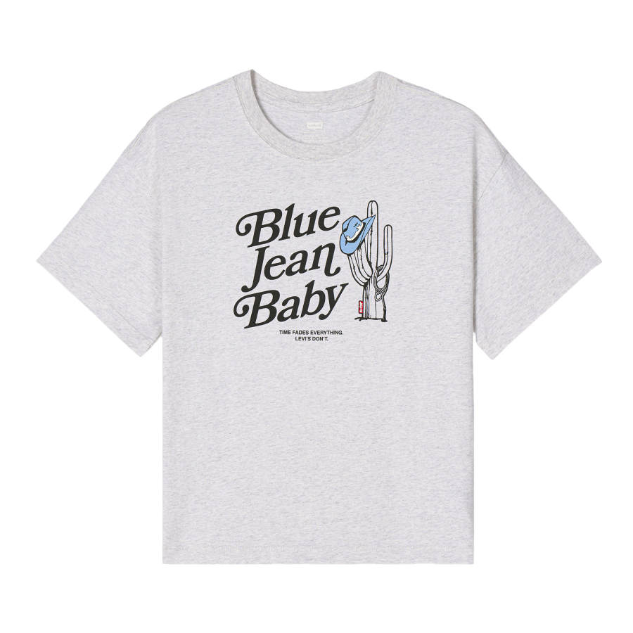 Levis Levis T Shirts Women's Gray Crew Neck