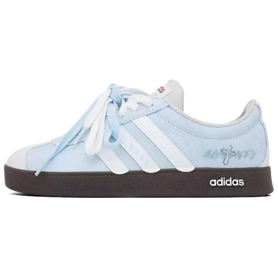 Adidas Adidas VL COURT 2.0 Skateboard Shoes Unisex Low Top Blue/White