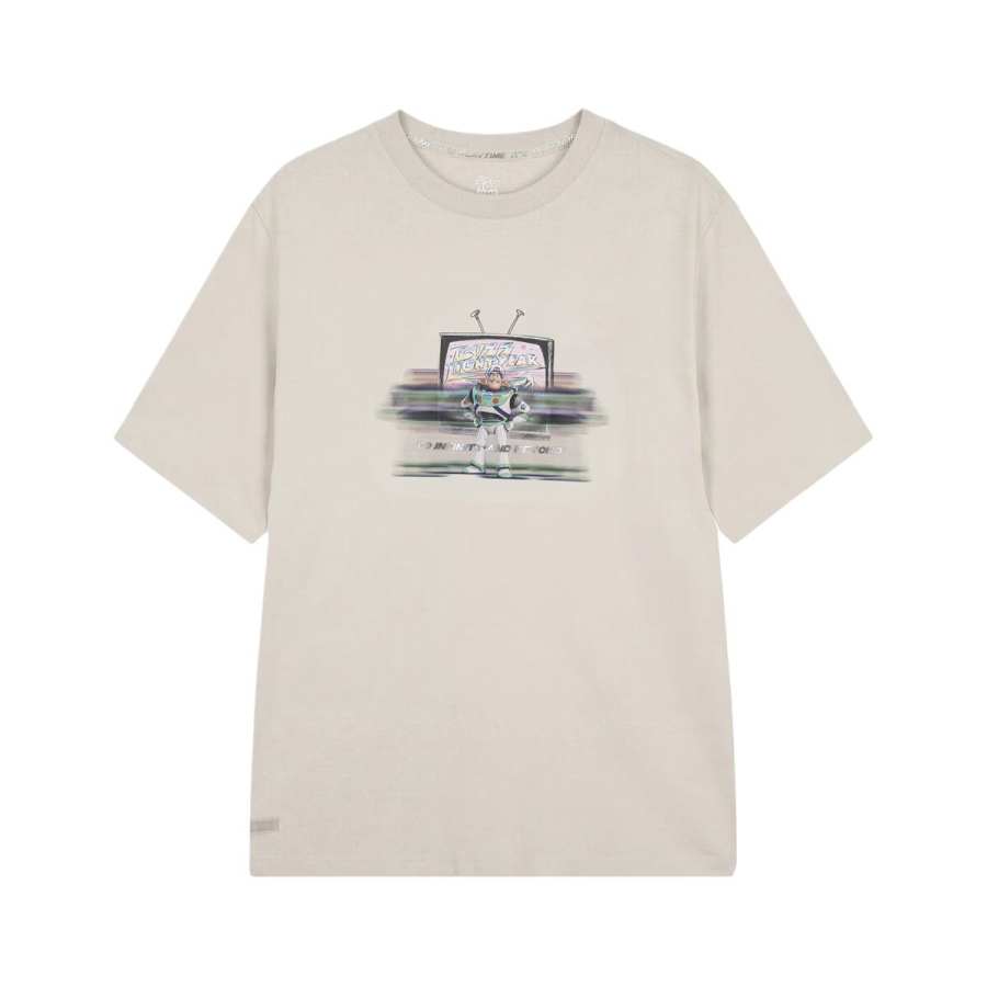 Li-Ning Li Ning Sports Trendy Collection T Shirts Men's Clam Pink Gray Crew Neck Moderate Straight Fit