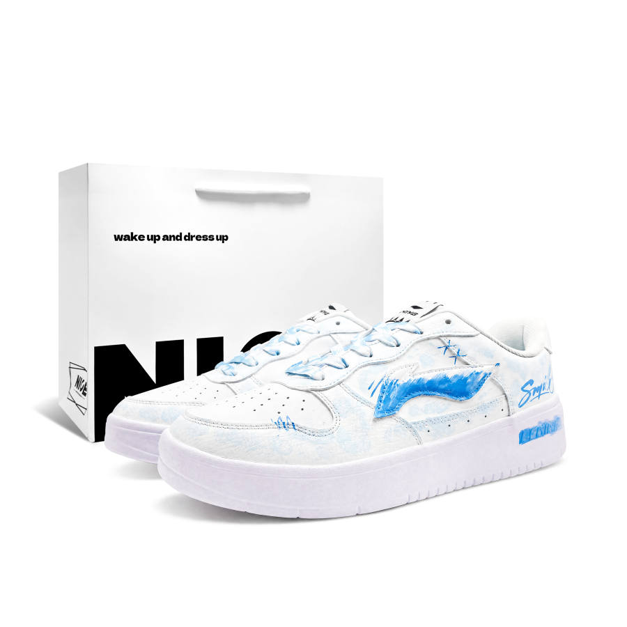 Li-Ning Li Ning Floating Boat Skateboard Shoes Unisex Low Top Blue/White