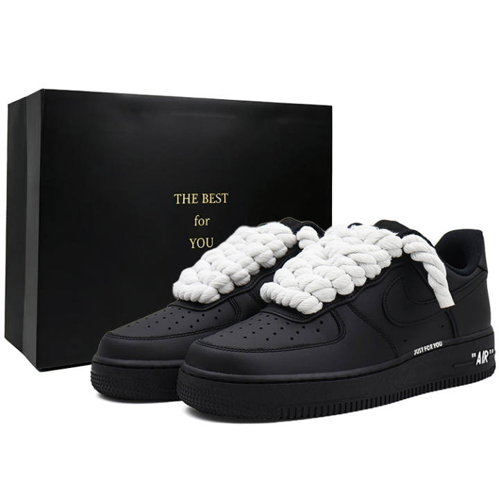 Nike Nike Air Force 1 Abrasion Resistant Low top Skateboard Shoes Unisex Black White