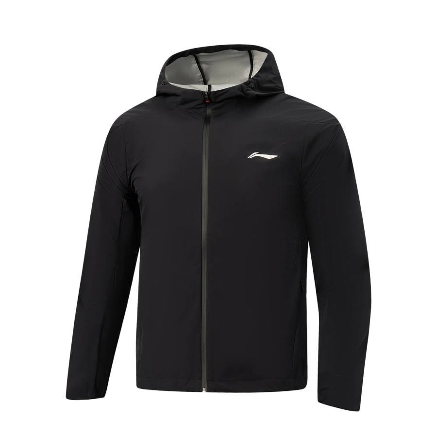 Li-Ning Li Ning Running Collection Running Jackets Men's Black Hooded Non Detachable Moderate Straight Fit