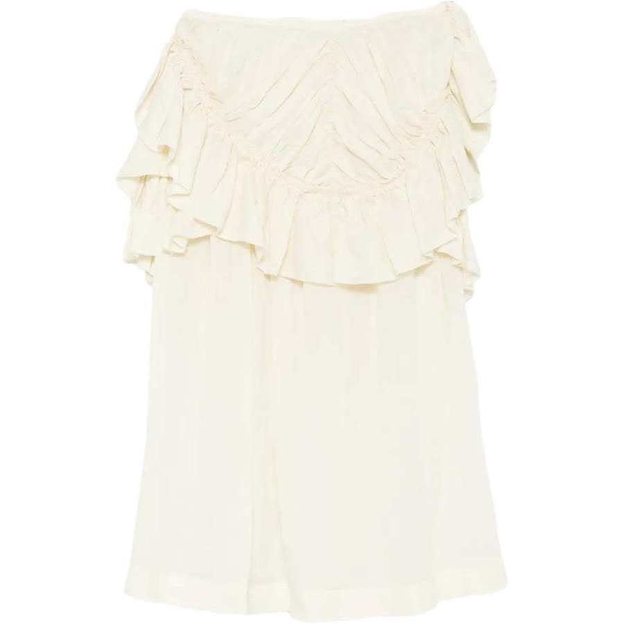 DRIES VAN NOTEN Casual Long Skirts Women's Ivory White Moderate Midi Skirt Other