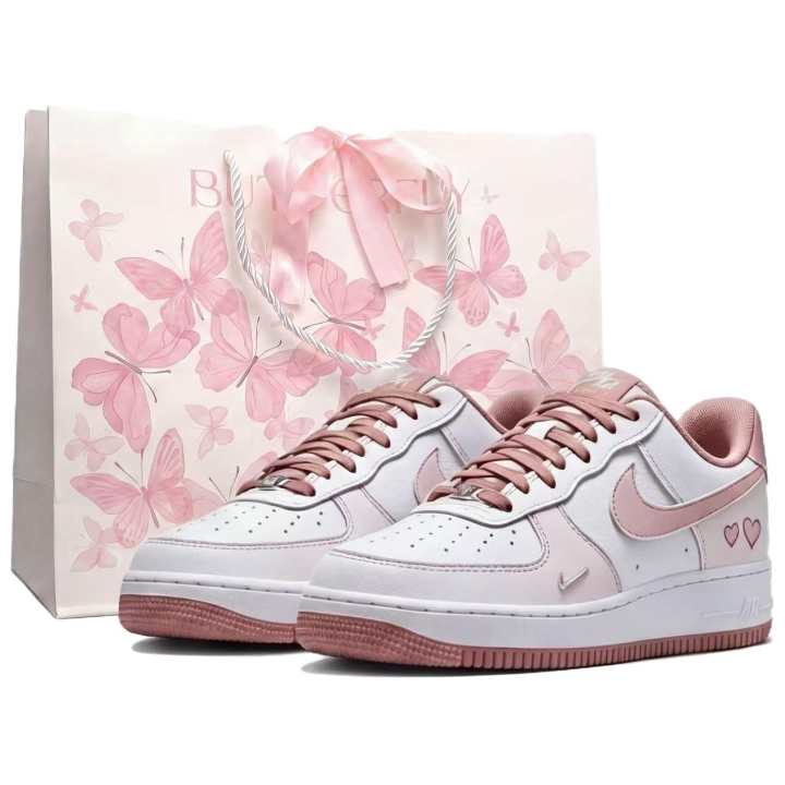 Nike Nike Air Force 1 Skateboard Shoes Women's Low Top White, Pink