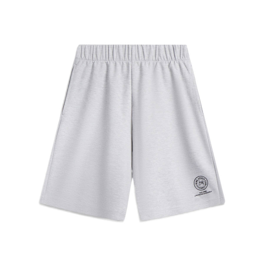 Li-Ning Li Ning Sports Shorts Men's Heather Gray Light Lime Moderate Straight Fit Pants