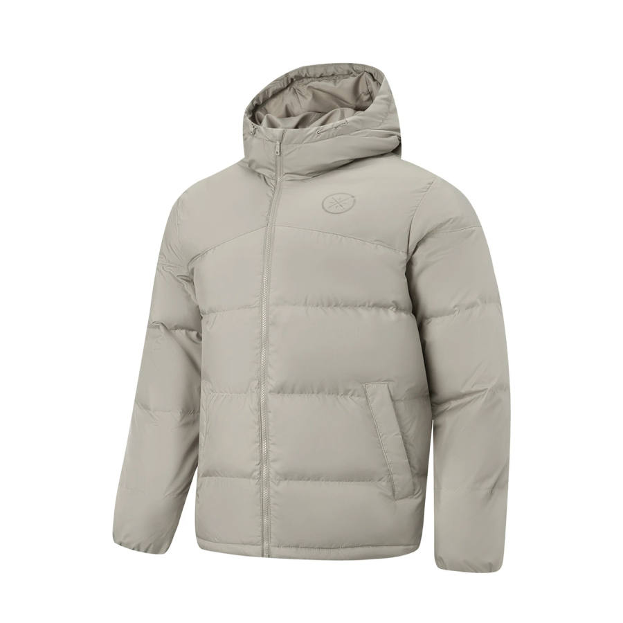 Li-Ning Li Ning Down Jackets Men's Rugged Brown Gray Stand Collar Moderate