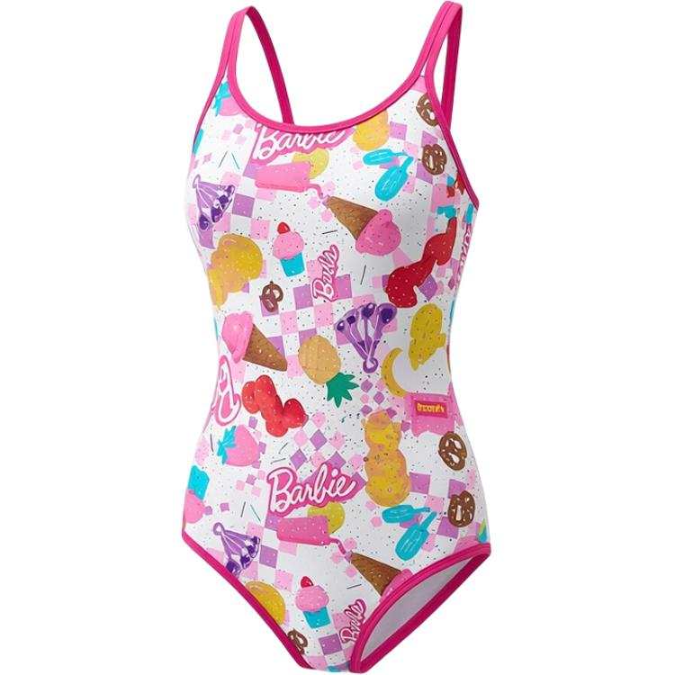 Barbie One Piece Swimsuits Women's Rose Red Camisole Moderate Triangle One Piece Swimsuit