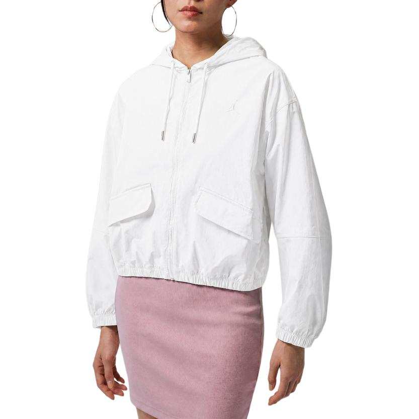 Jordan Jordan Jackets Women's White Hooded Non Detachable Moderate Other
