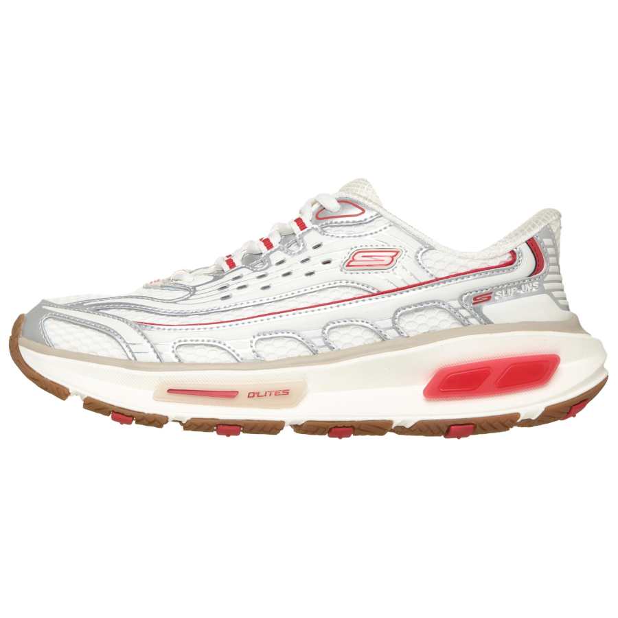 Skechers Arch Fit D'Lites 330 Chunky Sneakers Women's White/Silver