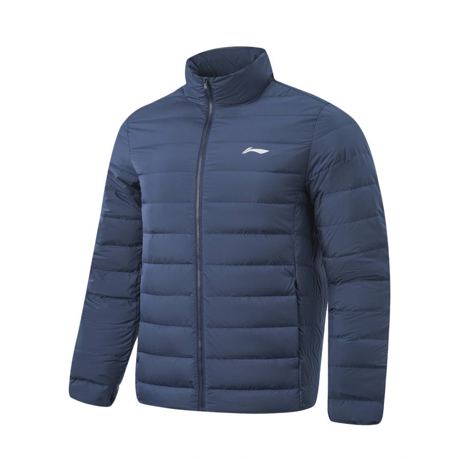 Li-Ning Li Ning Down Jackets Men's Midnight Voyage Blue Stand Collar Moderate