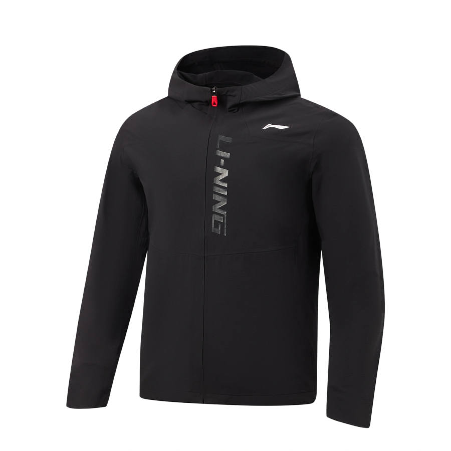 Li-Ning Li Ning Jackets Men's Black Hooded Non Detachable Moderate Straight Fit