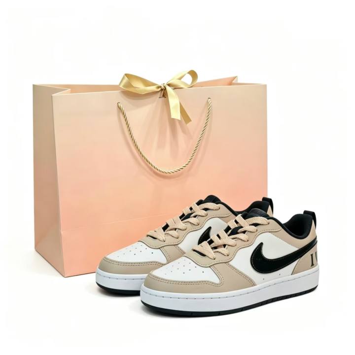 Nike Nike Court Borough Skateboard Shoes Unisex Low Top Light Coffee