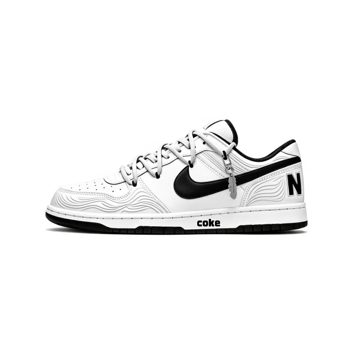 Nike Nike Big Skateboard Shoes Unisex Low Top Black White