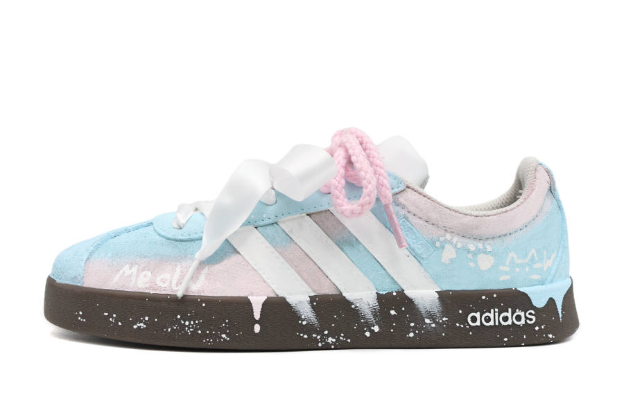 Adidas Adidas VL COURT 2.0 Skateboard Shoes Unisex Low Top Blue