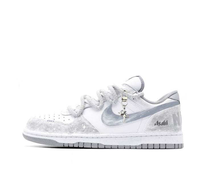 Nike Nike Big Skateboard Shoes Men's Low Top White/Light Gray