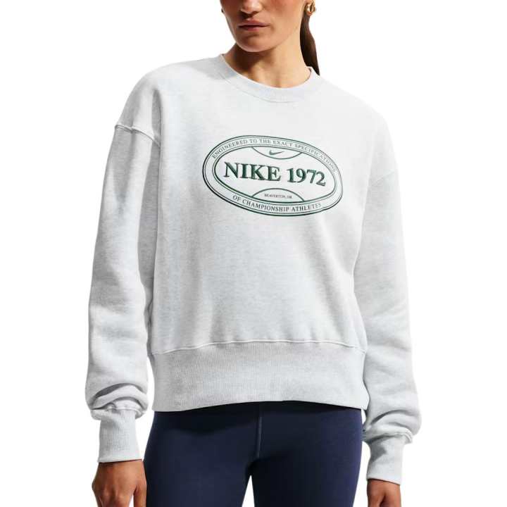 Nike Nike Sportswear Phoenix Fleece Sweatshirts Women's Birch Heather Crew Neck Moderate
