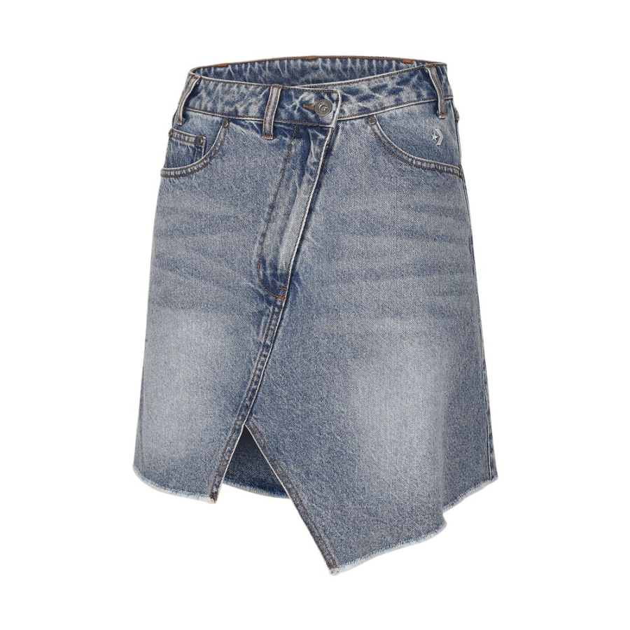 Converse Converse Denim Short Skirts Women's Washed Denim Blue Moderate