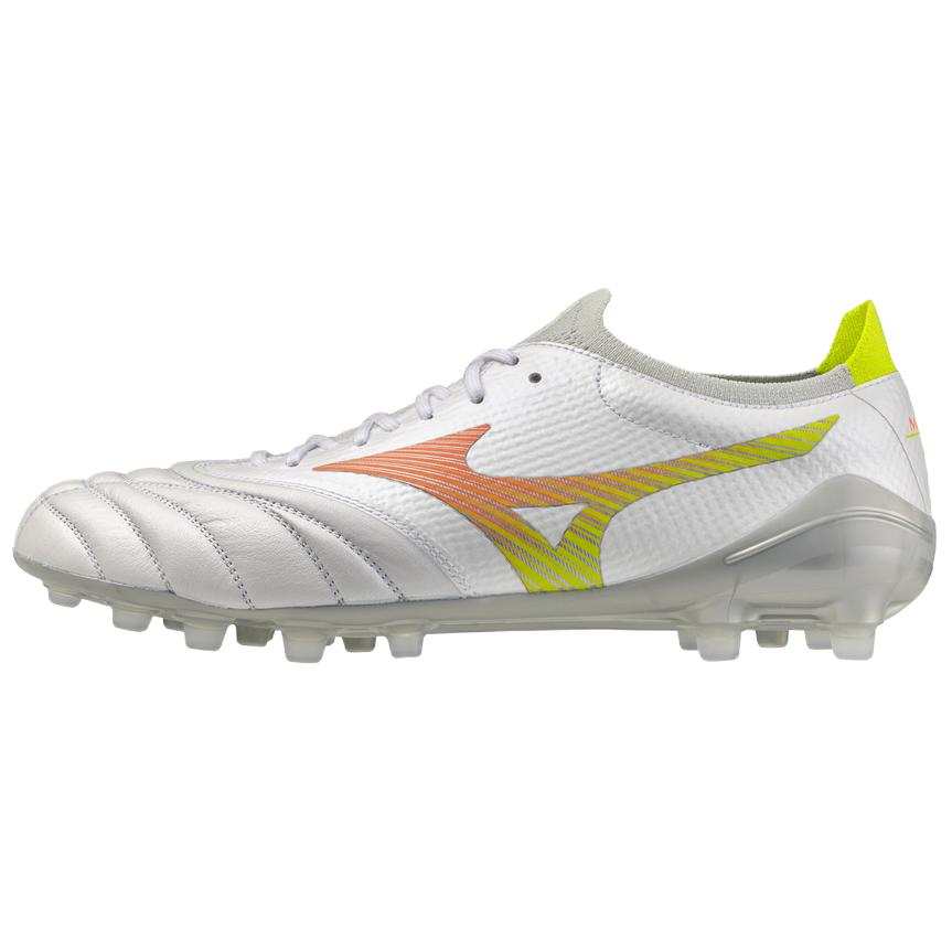 Mizuno MORELIA NEO V Β Soccer Shoes Unisex White/Lava Orange/Evening Primrose