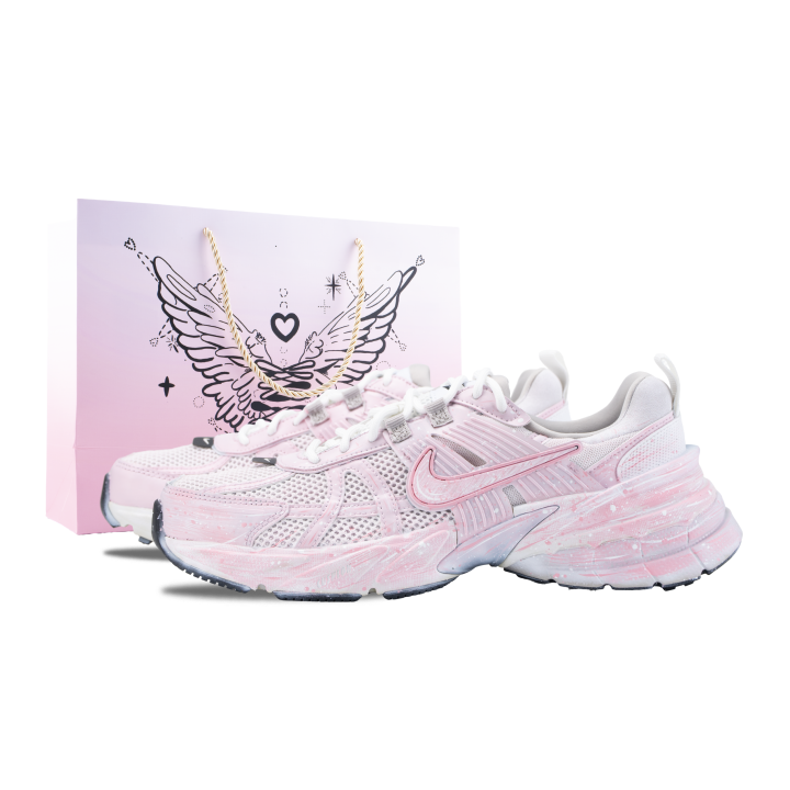 Nike Nike V2K Run Running Shoes Unisex Low Top White/Pink