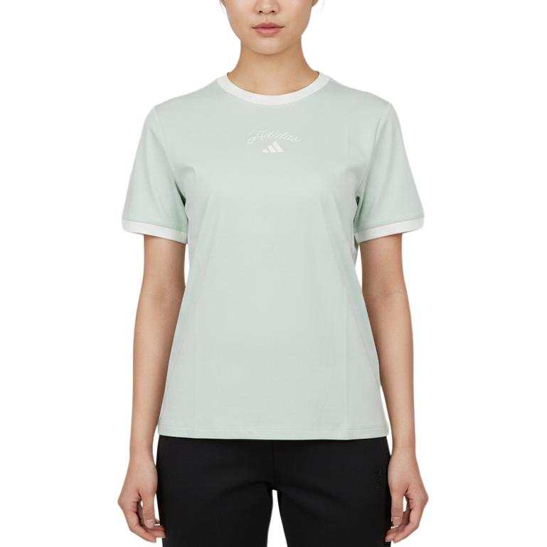 Adidas Adidas T Shirts Women's Light Green Crew Neck Moderate