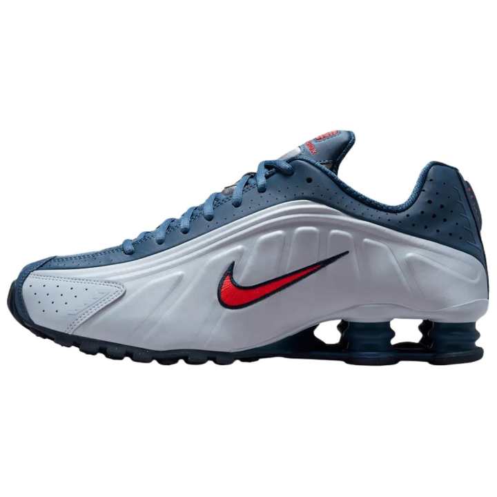 Nike Nike Shox R4 Running Shoes Unisex Gray Blue