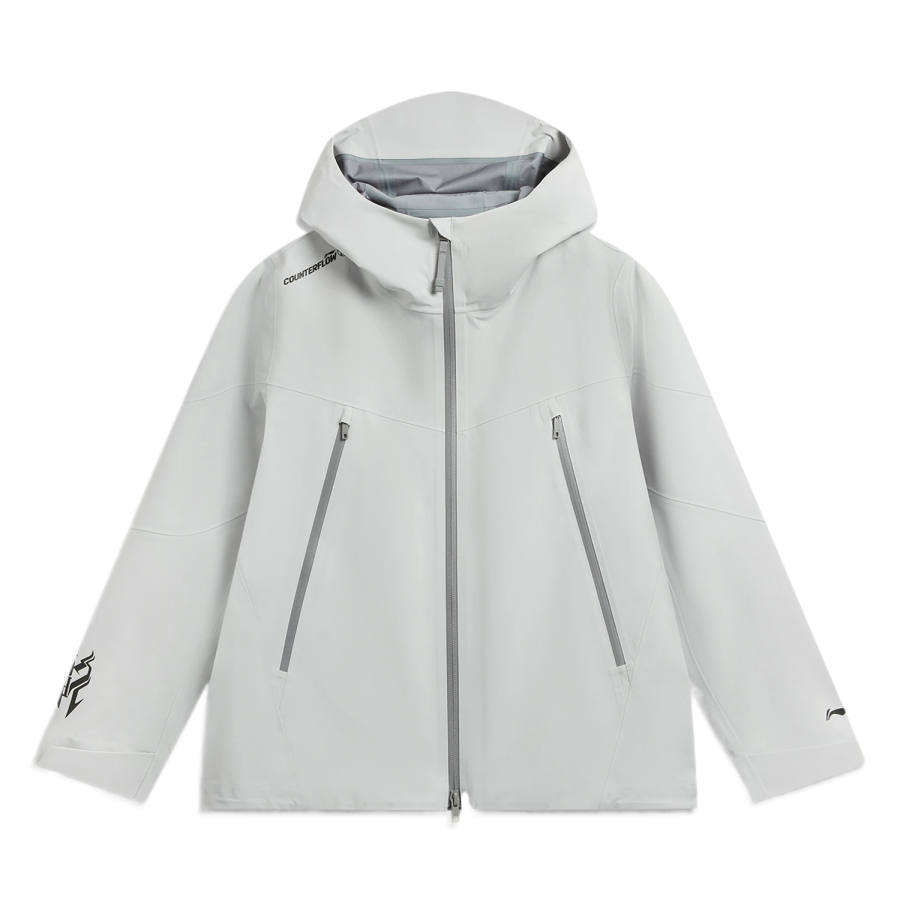 Li-Ning Li Ning Windbreaker Jackets Women's Crystal Gray Hooded Non Detachable Moderate