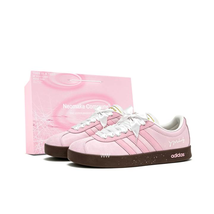 Adidas Adidas Vl Court Classic Skateboard Shoes Unisex Low Top Pink