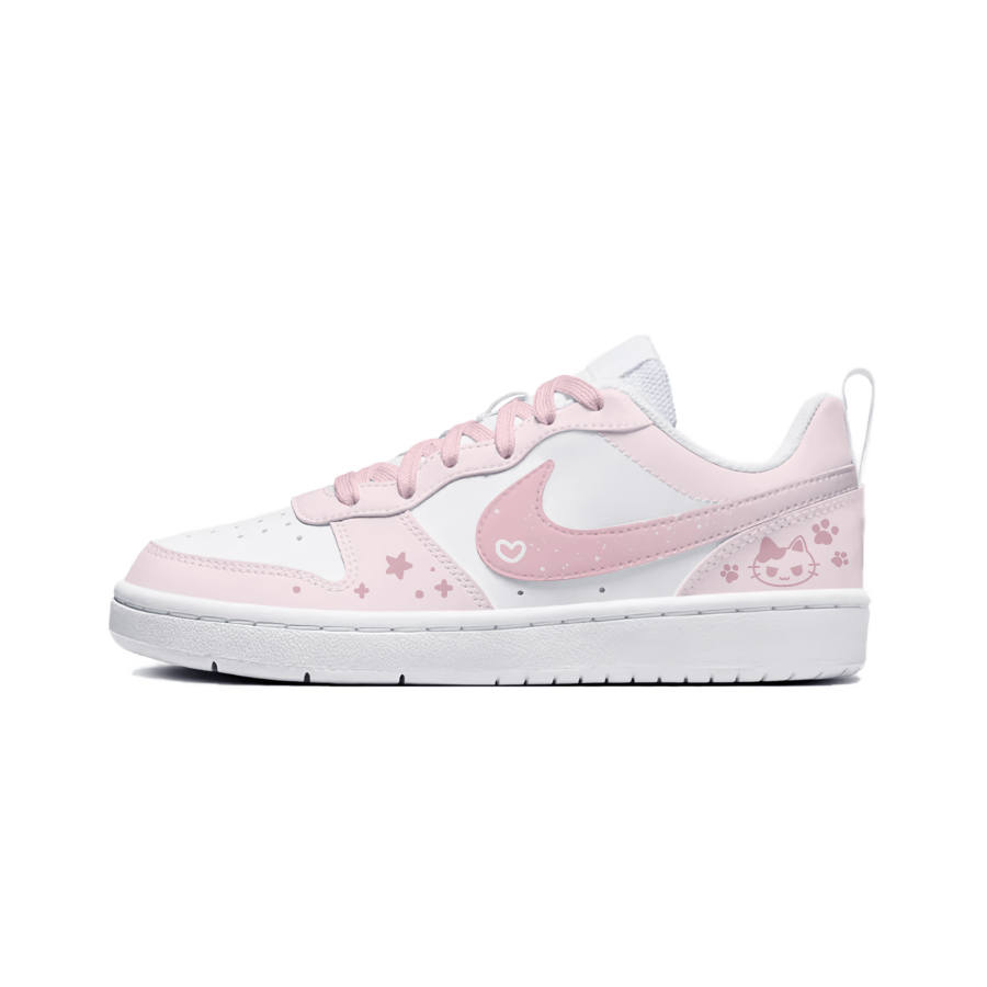 Nike Nike Court Borough Skateboard Shoes Unisex Low Top Pink
