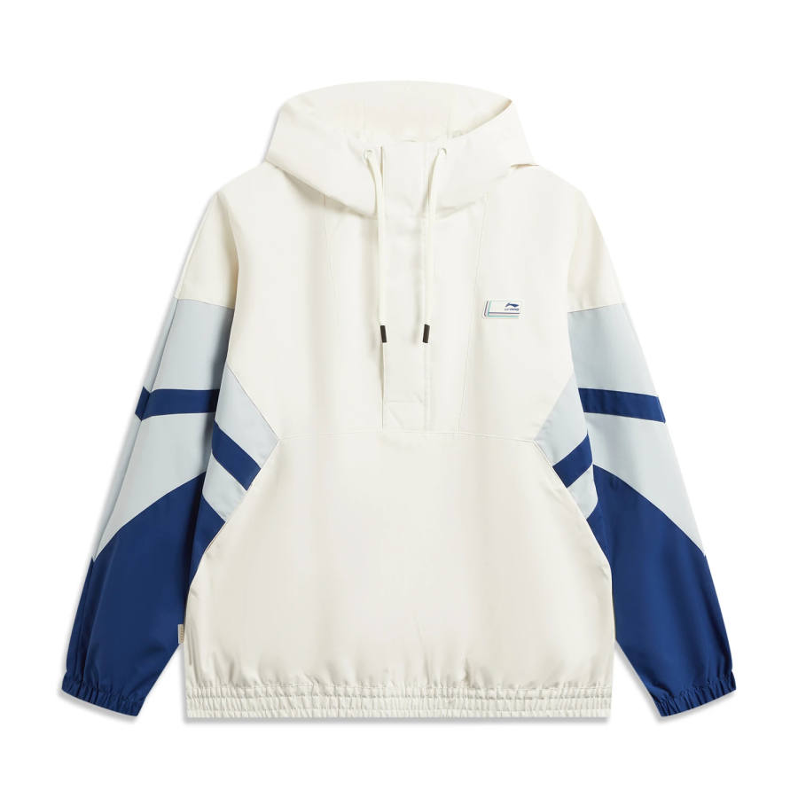 Li-Ning Li Ning Sports Life Collection Sweatshirts Men's Ivory/Navy Blue Hooded Non Detachable Moderate