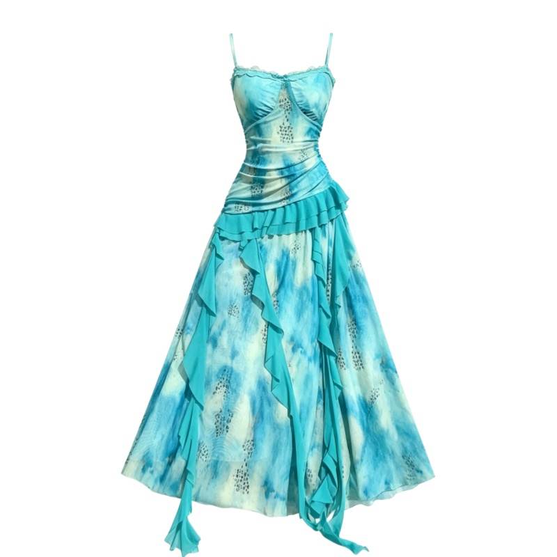 CPAURA Slip Dresses Women's Image Color Moderate Long Skirt A Line Skirt