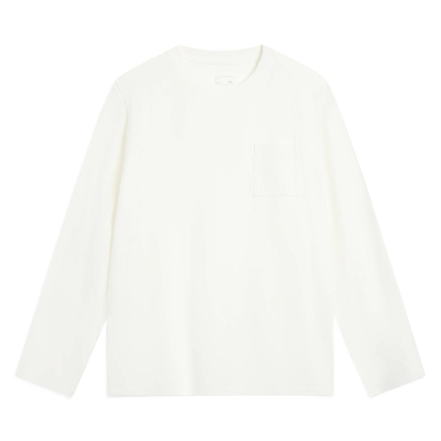 Li-Ning Li Ning Sports Life Collection T Shirts Men's Ivory Crew Neck Moderate