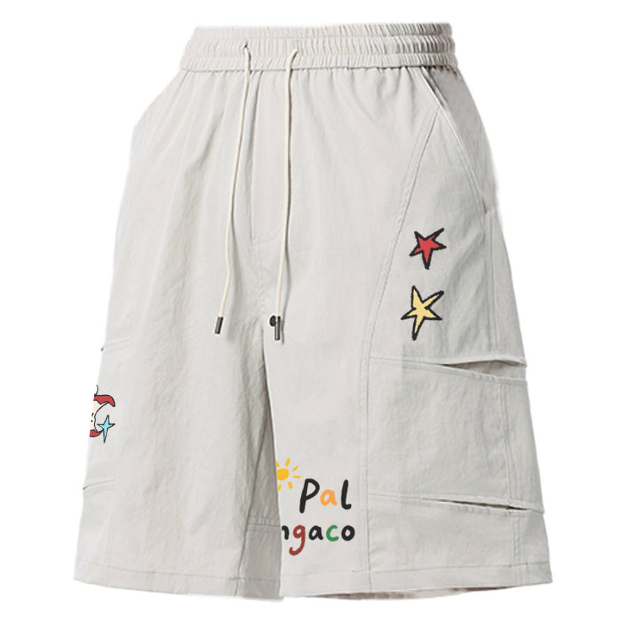 PAL ONGACO Casual Shorts Unisex Moderate Straight Fit Pants