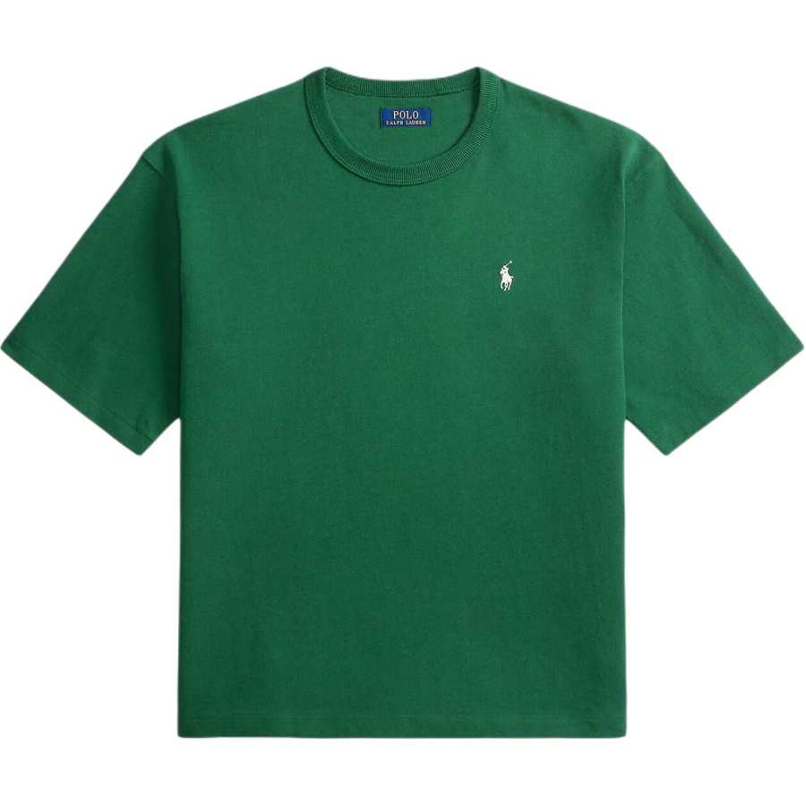 Polo Ralph Lauren T Shirts Men's Nouveau Forest Green Crew Neck Moderate Straight Fit