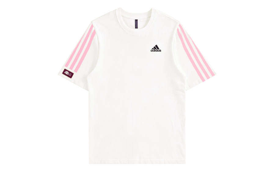 Adidas Adidas MUST HAVES T Shirts Unisex Ecru Crew Neck Moderate Straight Fit