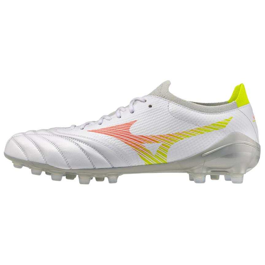 Mizuno MORELIA NEO V Β Soccer Shoes Unisex White/Lava Orange/Evening Primrose