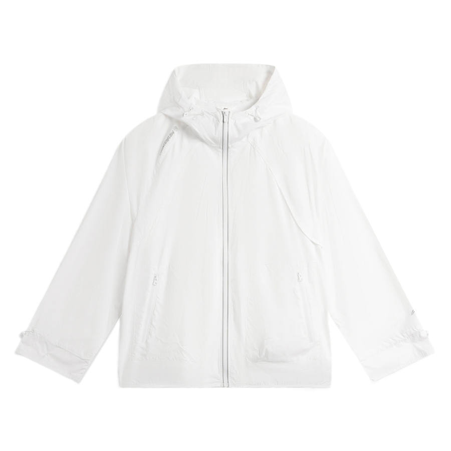 Li-Ning Li Ning Jackets Women's Standard White Hooded Non Detachable Moderate Straight Fit