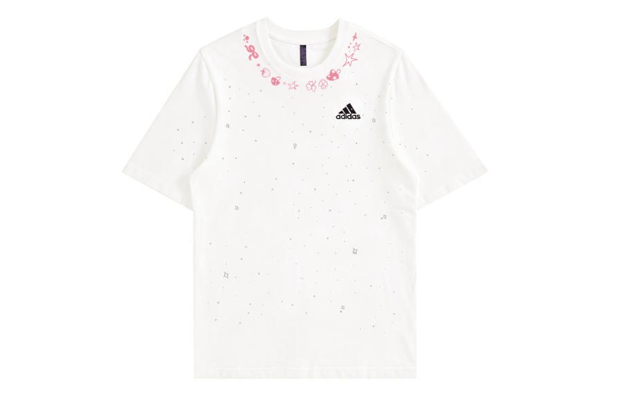 Adidas Adidas MUST HAVES T Shirts Unisex Ecru Crew Neck Moderate Straight Fit